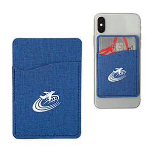 CU9450-CITY FRONT PHONE WALLET-Heathered Royal Blue
